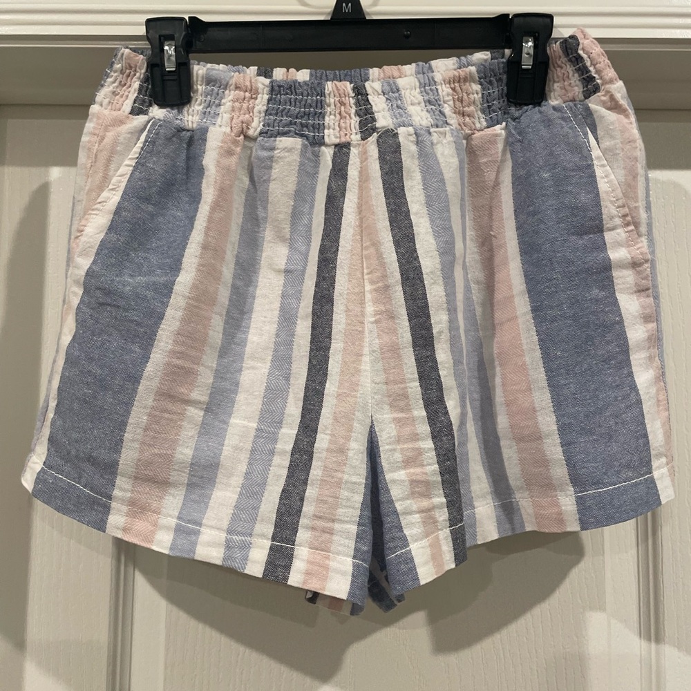 a new day Women's Striped Shorts - Blue, Pink, White